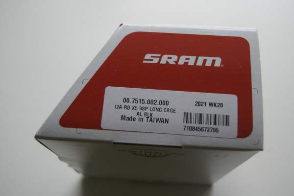 Sram X-5 X5 Schaltwerk - 9fach - langer Käfig - schwarz OVP