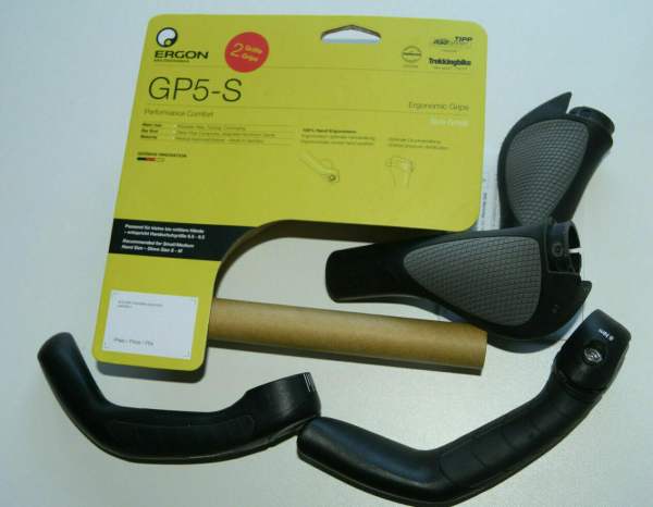 Ergon Griffe GP5-S schwarz mit BarEnd Fahrradgriffe ergonomisch MTB Touring OVP