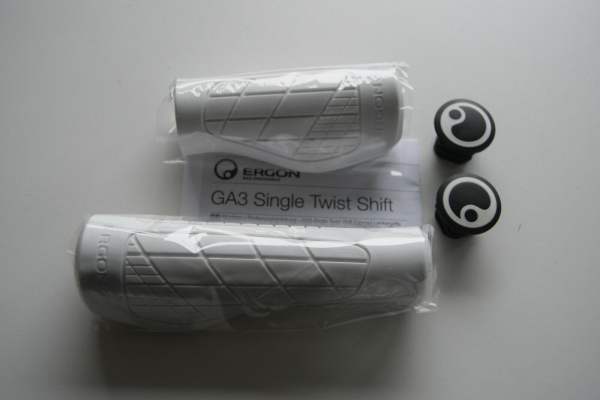 Ergon GA3-L Griffe WEISS single twist shift Drehgriffaufnahme rechts