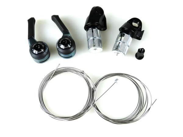 Microshift BS-A11 TT Triathlon / Rennrad Bar-End Schalthebel Set 2 / 3 x 11 fach