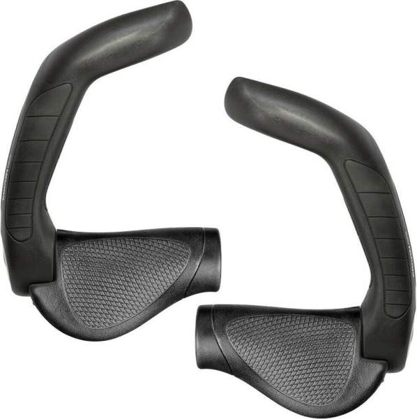 Ergon Griffe GP5-S schwarz mit BarEnd Fahrradgriffe GRIPSHIFT ergonomisch