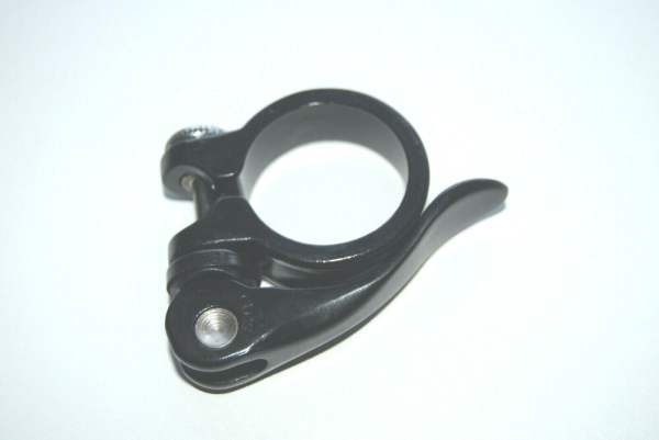 Sattelstützklemme Aluminium schwarz 31,8mm Schnellspanner