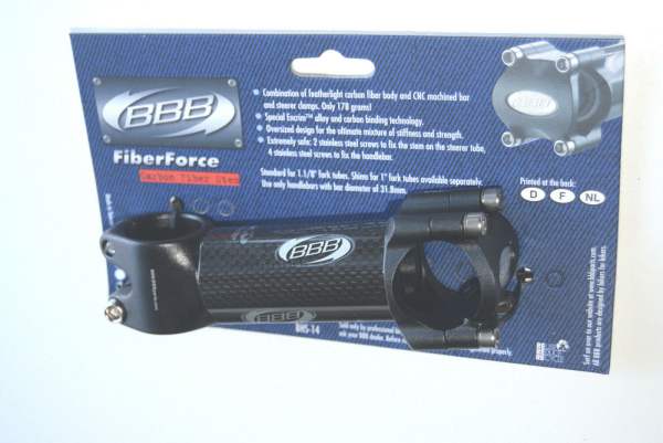 BBB Fiberforce BHS-14 Vorbau Carbon Körper 110mm Logo weiss