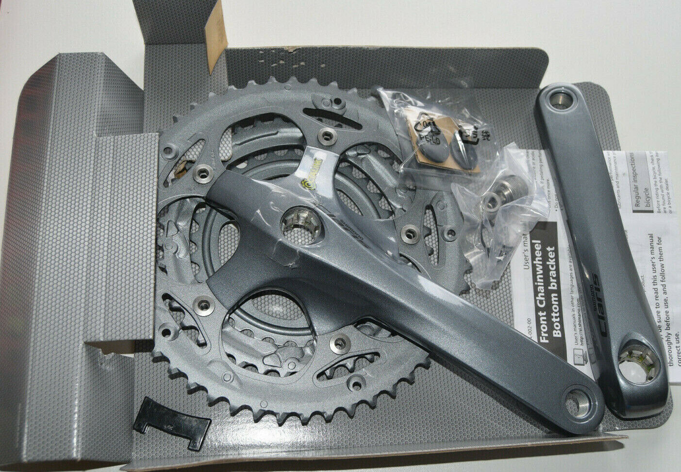Shimano Kurbelgarnitur Claris FC 2403 50 39 30 silbergrau 175mm OVP Kurbeln Antrieb bikesportparts