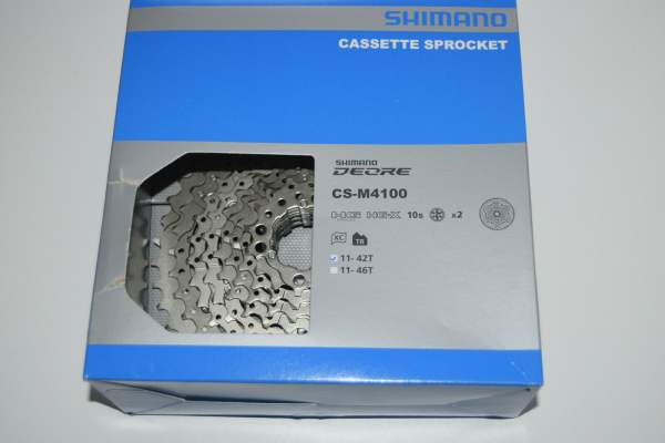 Shimano Deore CS-M4100 10 fach HG-X Kassette 11-42 Zähne silber