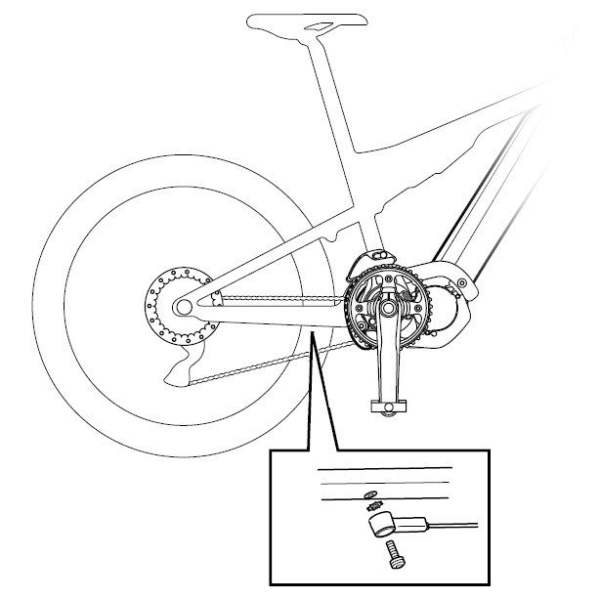 Shimano STePS SM-DUE10 Geschwindigkeitssensor 540mm ohne Magnet